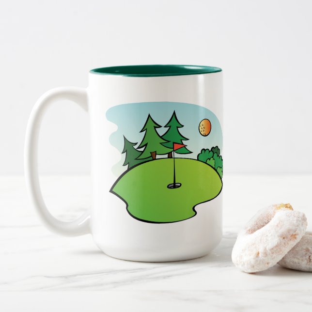 Customized Golf Club Coffee Mug (With Donut)