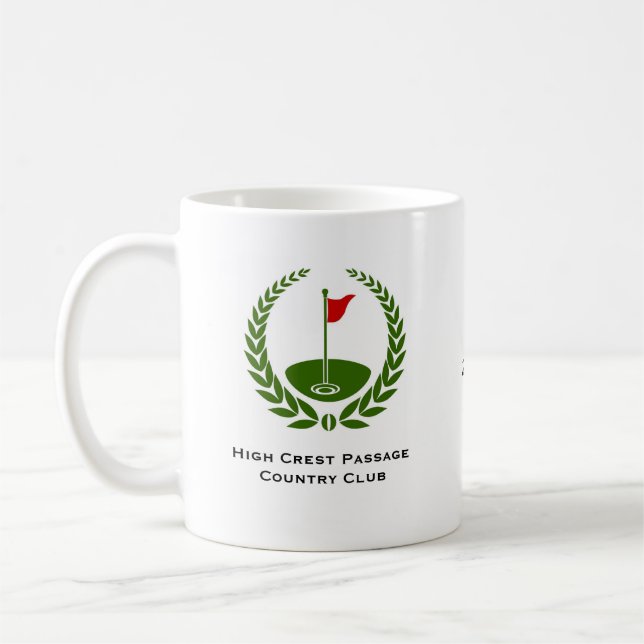 Customized Golf Club Commemorative Coffee Mug (Left)