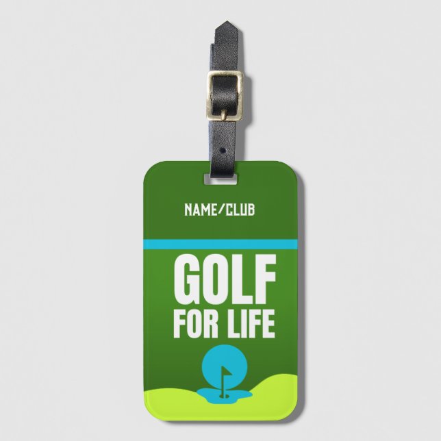 Customized Golf Club Luggage Tag (Front Vertical)