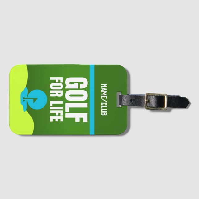 Customized Golf Club Luggage Tag (Front Horizontal)