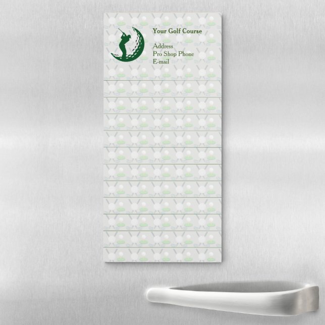 Customized Golf Club Magnetic Notepad (In Situ)