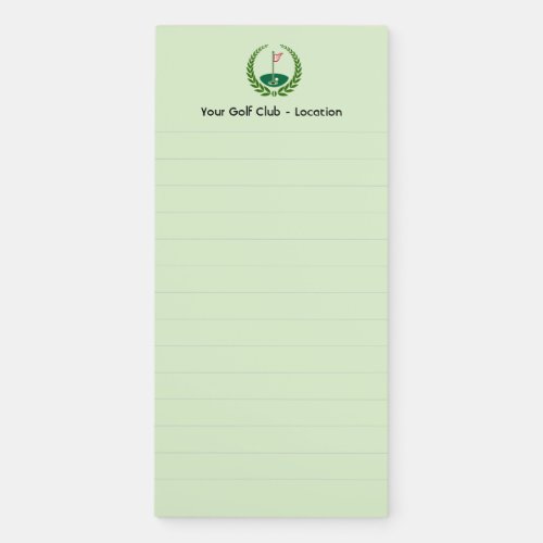 Customized Golf Club Magnetic Notepad