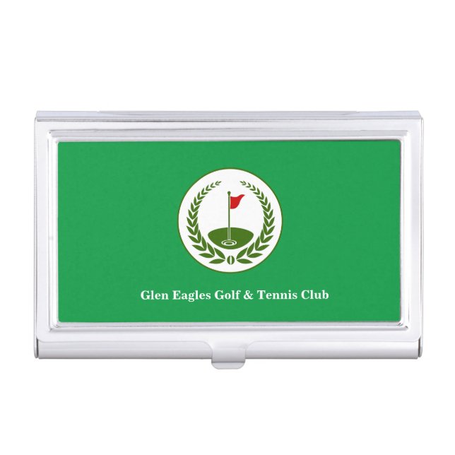 Customized Golf/Country Club Business Card Holder (Front)