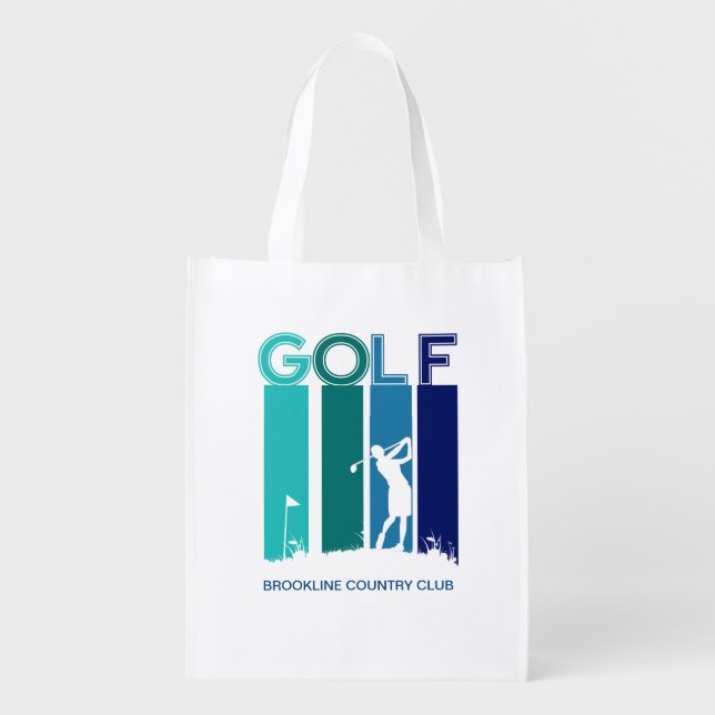 Customized Golf Country Club Reusable Grocery Bag (Front)