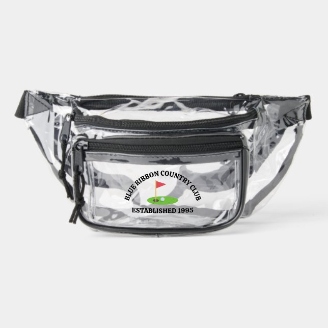 Customized Golf Course or Country Club Clear Fanny Pack (Front)