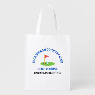 Customized Golf Course or Country Club Grocery Bag
