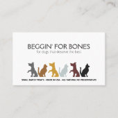 Customized Gourmet Dog Treats Bakery Business Card (Front)