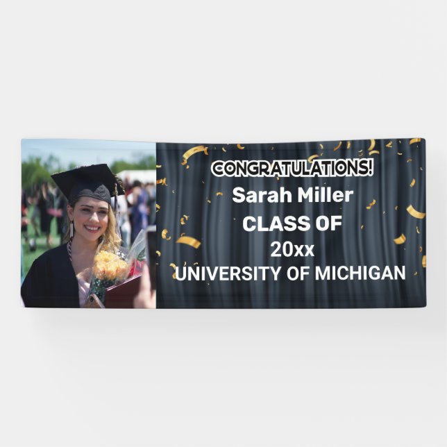 customized graduation 2023 with name & Photo Banner (Horizontal)