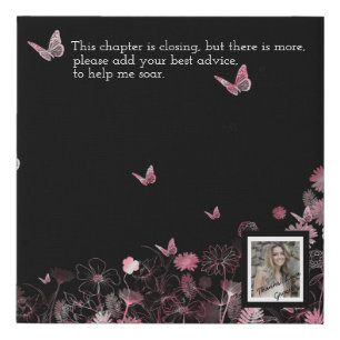 Customized graduation advice portrait faux canvas print