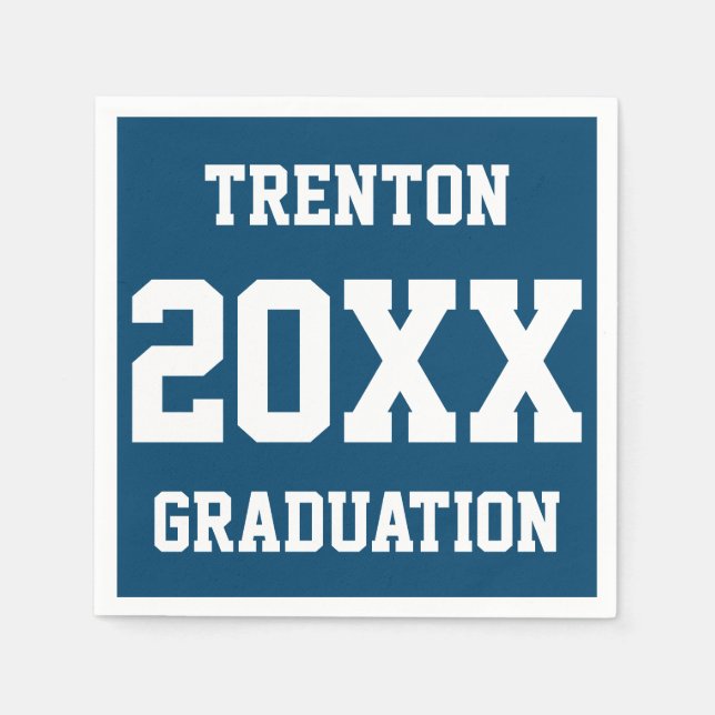 Customized Graduation Day Party Supplies Idea Napkins (Front)