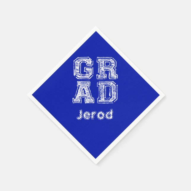 Customized Graduation Ideas Chalkboard Style Napkins (Corner)