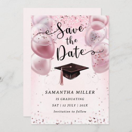 Customized Graduation Party Save the Date Invitation