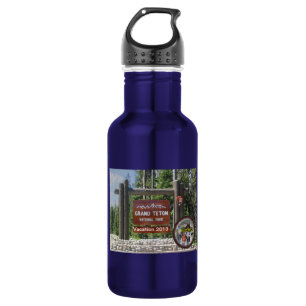 Customized Grand Teton Photo Souvenir Stainless Steel Water Bottle