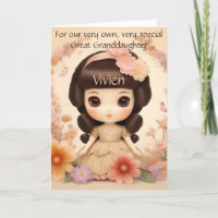 Customized Great Granddaughter Birthday Poem Card