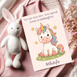 Customized Great Granddaughter Birthday Poem Card<br><div class="desc">Make your great-granddaughter’s day even more magical with this personalized unicorn greeting card, featuring a rainbow-maned unicorn, twinkling stars, and a heartfelt poem customized with her name. This whimsical design is perfect for birthdays, with some creative adjustments, special occasions or simply reminding her how truly loved she is. A keepsake-worthy...</div>