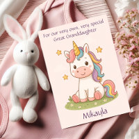 Customized Great Granddaughter Birthday Poem Card