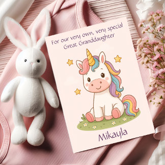 Customized Great Granddaughter Birthday Poem Card