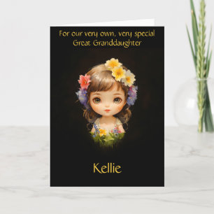 Customized Great Granddaughter Birthday Poem Card