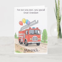 Customized Great Grandson Child Birthday Poem Card