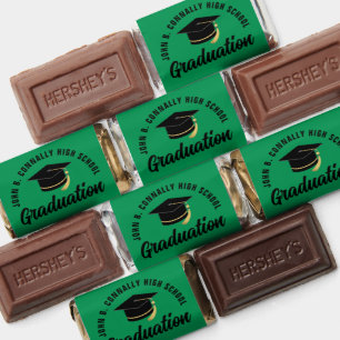 Customized Green Black Graduation Party Hershey's Miniatures