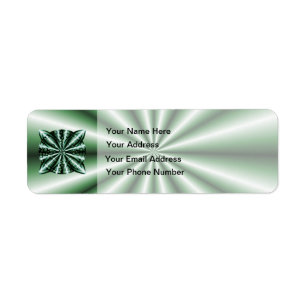 Customized Green Metallic Celtic Knot Label