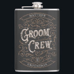 Customized Groomsmen Gift Flask<br><div class="desc">This personalized flask is the perfect groomsmen gift. The vintage design is inspired by old whiskey bottle labels. Customize with the name and role (groomsman,  best man,  groom) of each member of the wedding party.</div>