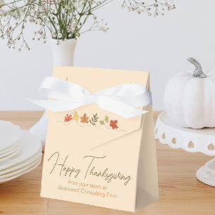 Customized Happy Thanksgiving Leaves Party Favor Boxes