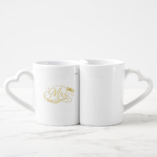Customized Heart-Handle Couples Coffee Mug Set | P