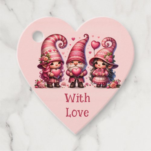 Customized Heartful Gnomes Favor Tags