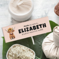 Customized Hello My Name Is Cute Cow Magnetic Name