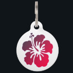 Customized Hibiscus Flower Pet Tag<br><div class="desc">This pet tag features my Hibiscus flower pattern. This design is a perfect touch to any pet accessory. Customize the back of the pet tag with the pet name and owner information.</div>