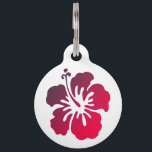 Customized Hibiscus Flower Pet Tag<br><div class="desc">This pet tag features my Hibiscus flower pattern. This design is a perfect touch to any pet accessory. Customize the back of the pet tag with the pet name and owner information.</div>