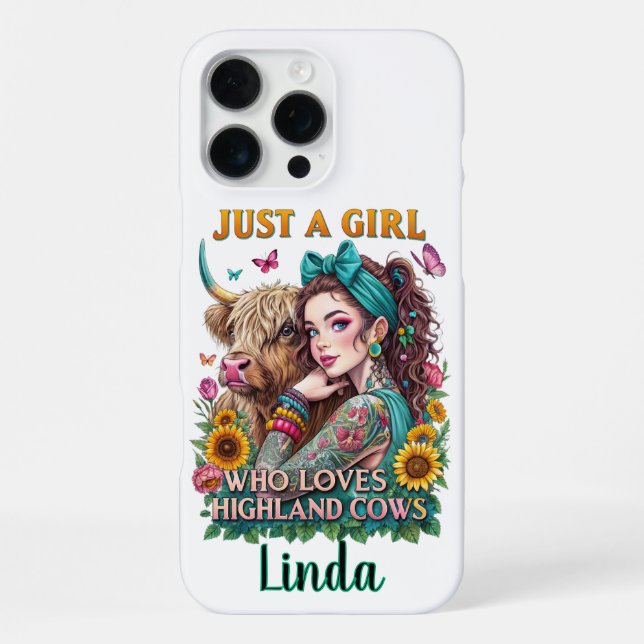 Customized Highland Cow  iPhone Case (Back)