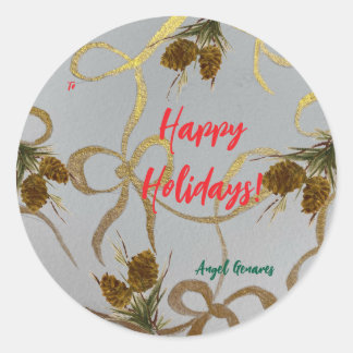 Customized Holiday/Christmas Pinecone Gift Tag
