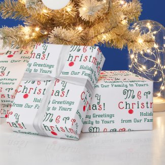 Customized Holiday Jolly Merry Christmas Ornament