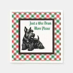 Customized Holiday Scottish Terrier Napkins