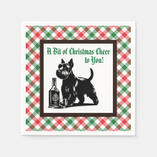 Customized Holiday Scottish Terrier Napkins