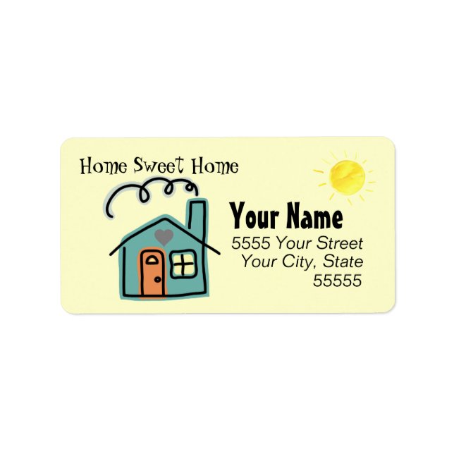 Customized Home Sweet Home Return Address Labels (Front)