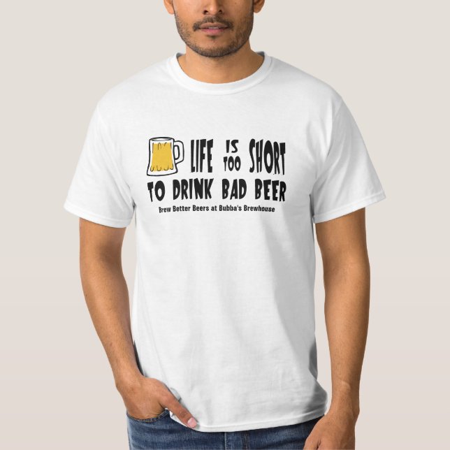 Customized Homebrewing or U-brew Value Tee (Front)