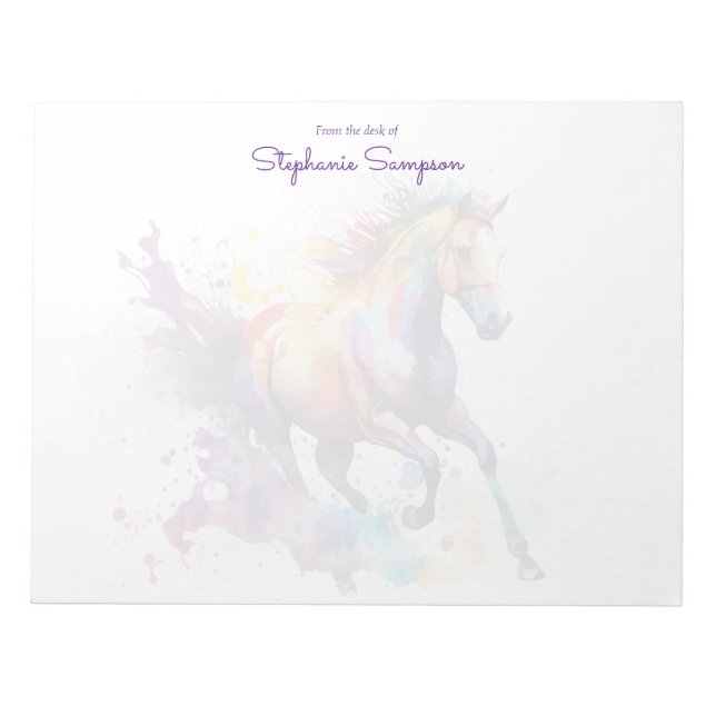 Customized Horse Lovers Notepad (Front)
