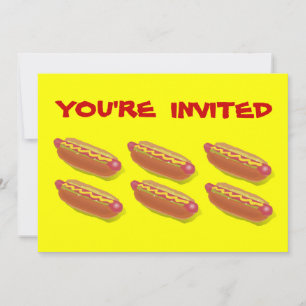 Customized Hot Dog Eating Contest or BBQ invites