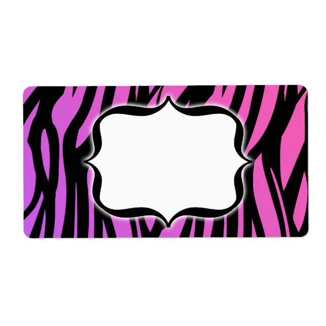 Customized Hot Zebra Blank Label | Zazzle