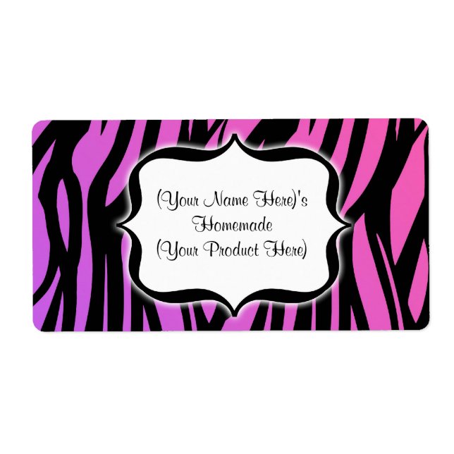 Customized Hot Zebra Label (Front)