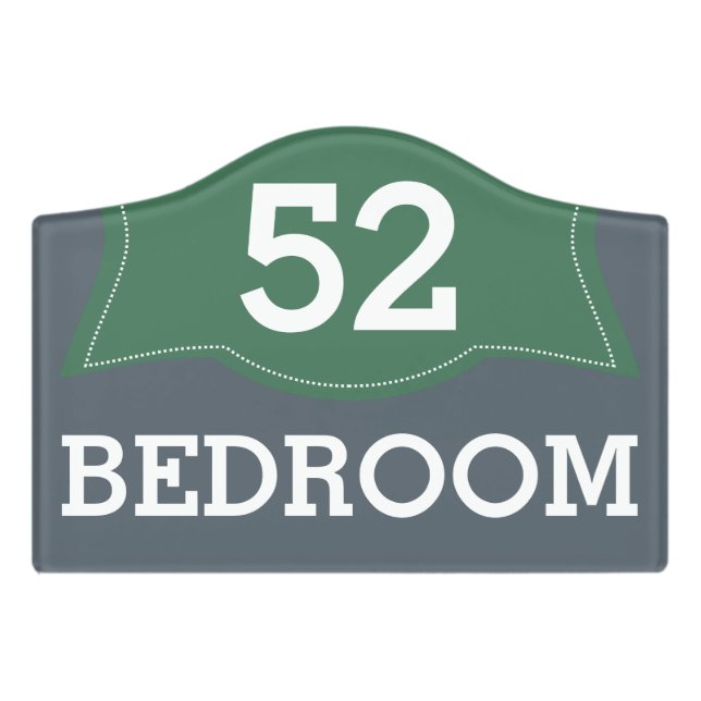 Customized Hotel Room Sign (Small Crest Front)