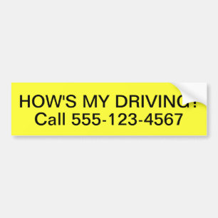 Customized How is My Driving Bumper Sticker