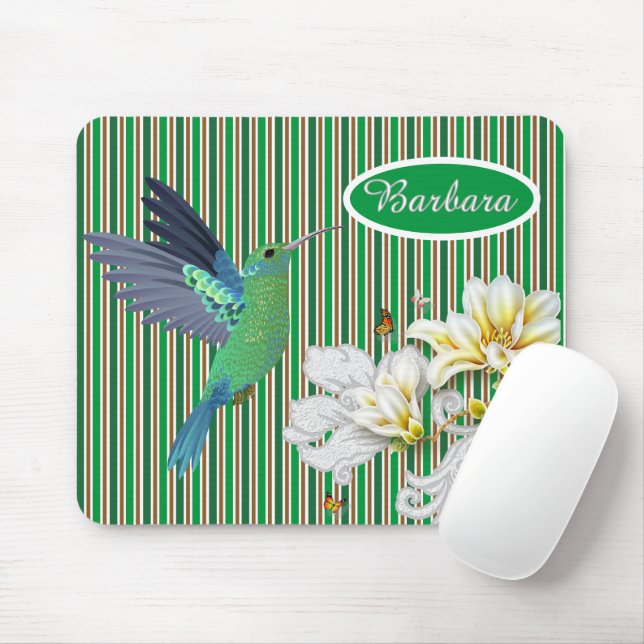 Customized Humming Bird In Summer  Mouse Pad (With Mouse)