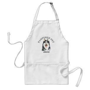 Customized Husky Pet Groomer Apron