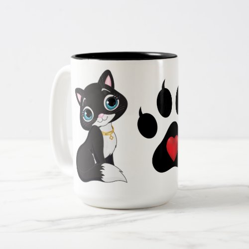 Customized I Love Cats Two_Tone Coffee Mug