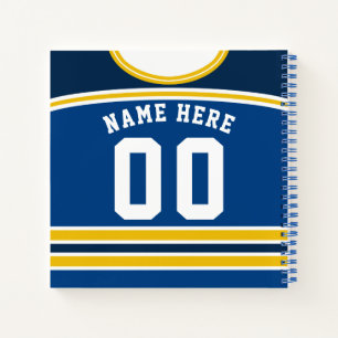 Customized Ice Hockey Jersey Template Notebook