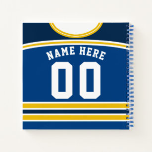Customized Ice Hockey Jersey Template Notebook
